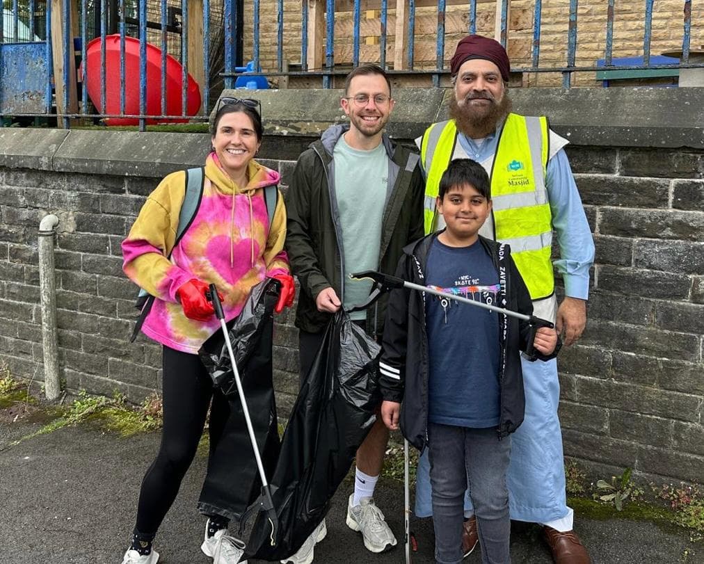 Volunteers taking part in a local litter pick